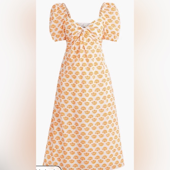 J. Crew Dresses & Skirts - J. Crew Orange and White Shell Print Maxi Dress